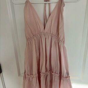 Pink Halter Neck Dress